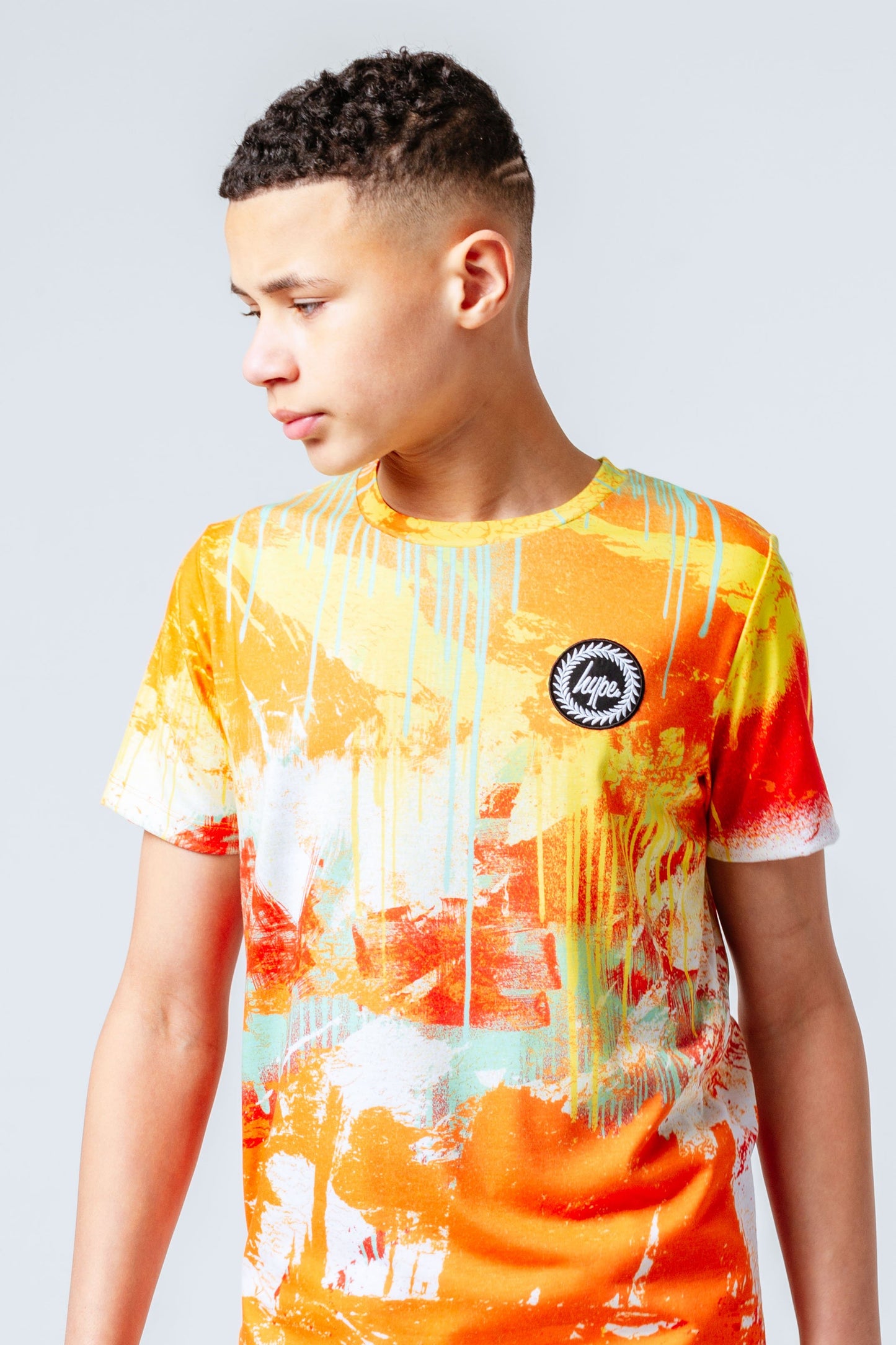 HYPE ORANGE SPRAY KIDS T-SHIRT