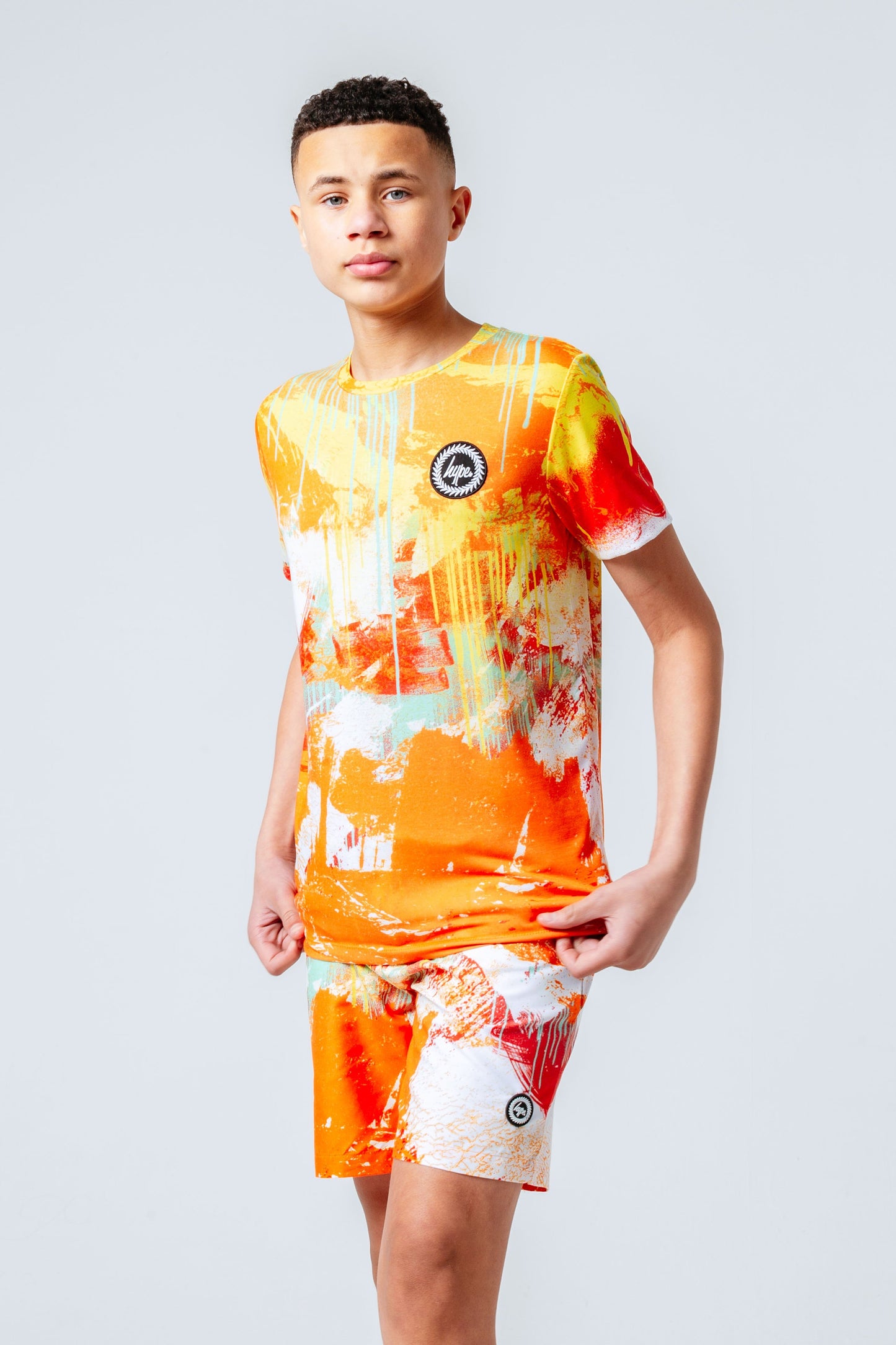 HYPE ORANGE SPRAY KIDS T-SHIRT