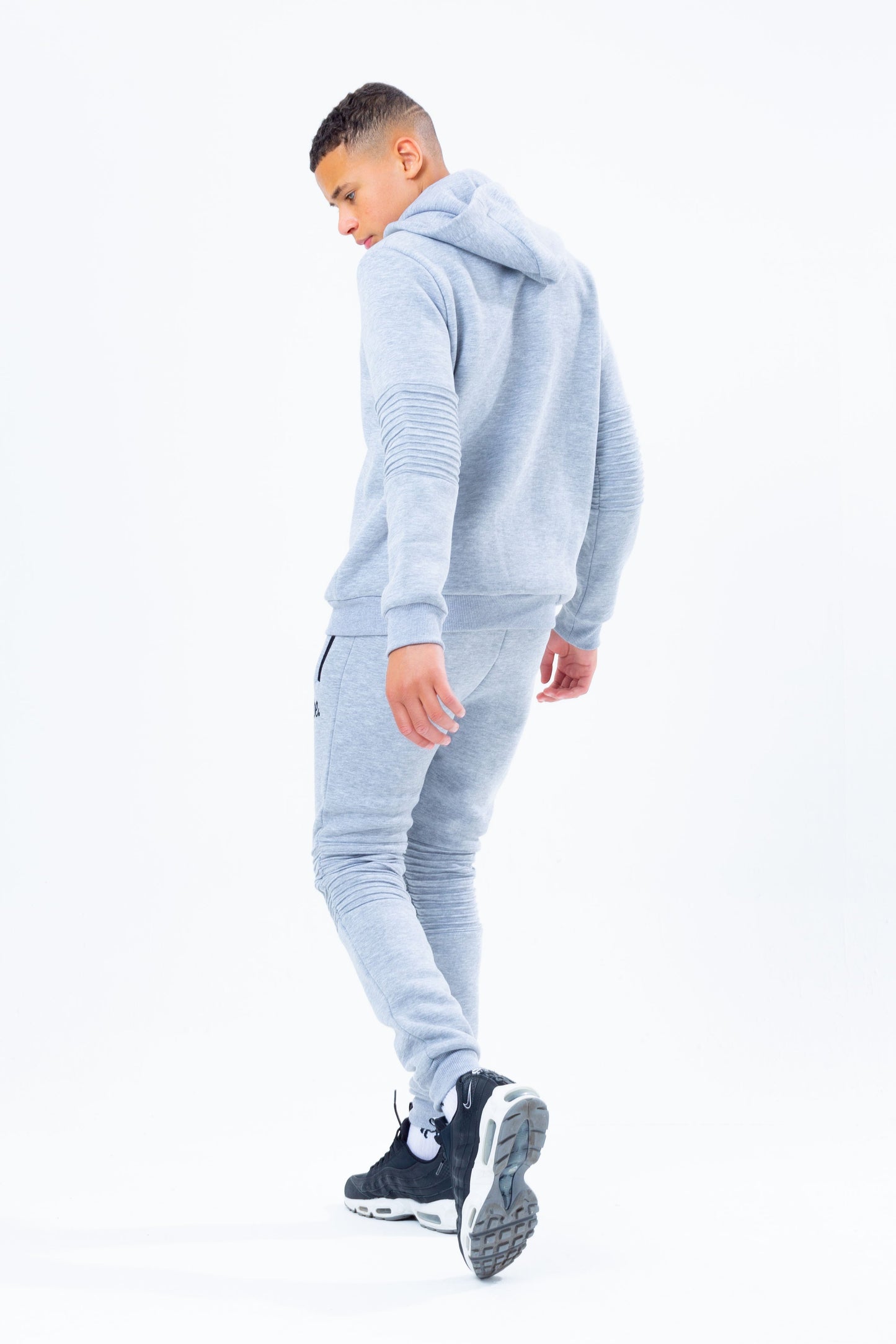 HYPE GREY BIKER KIDS ZIP HOODIE