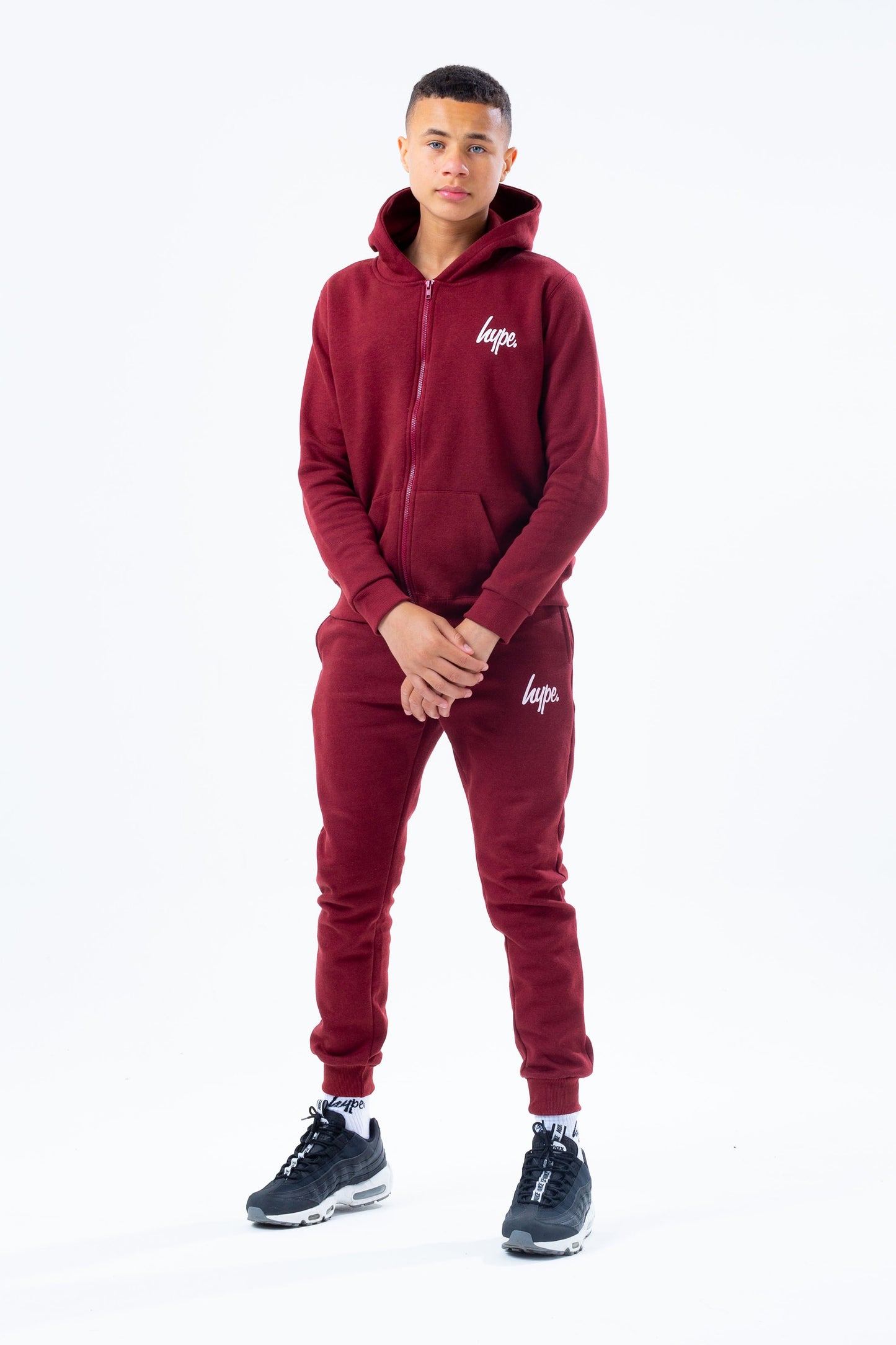 HYPE BURGUNDY BUNDLE SET KIDS TRACKSUIT