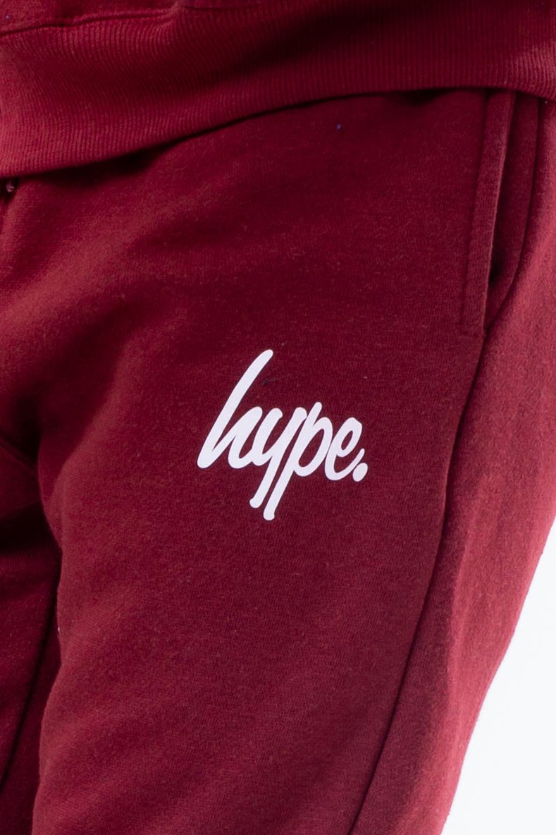 HYPE BURGUNDY BUNDLE SET KIDS TRACKSUIT