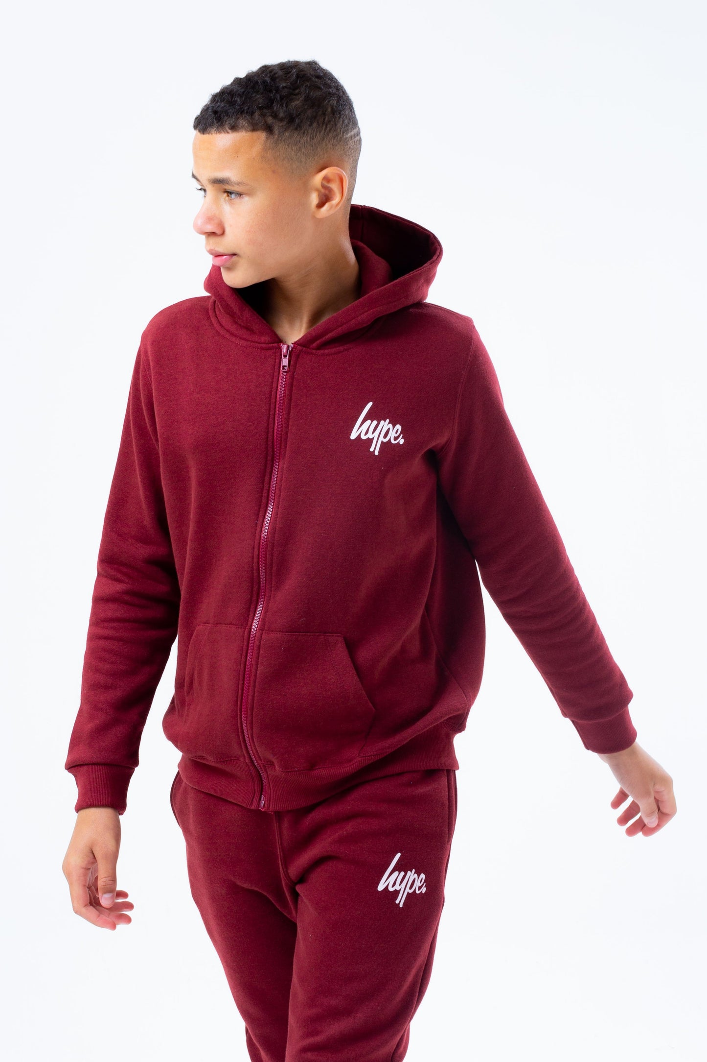 HYPE BURGUNDY BUNDLE SET KIDS TRACKSUIT