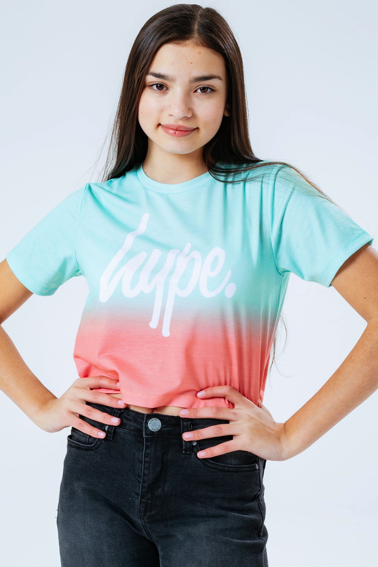 HYPE BUBBLEGUM FIZZ KIDS CROP T-SHIRT