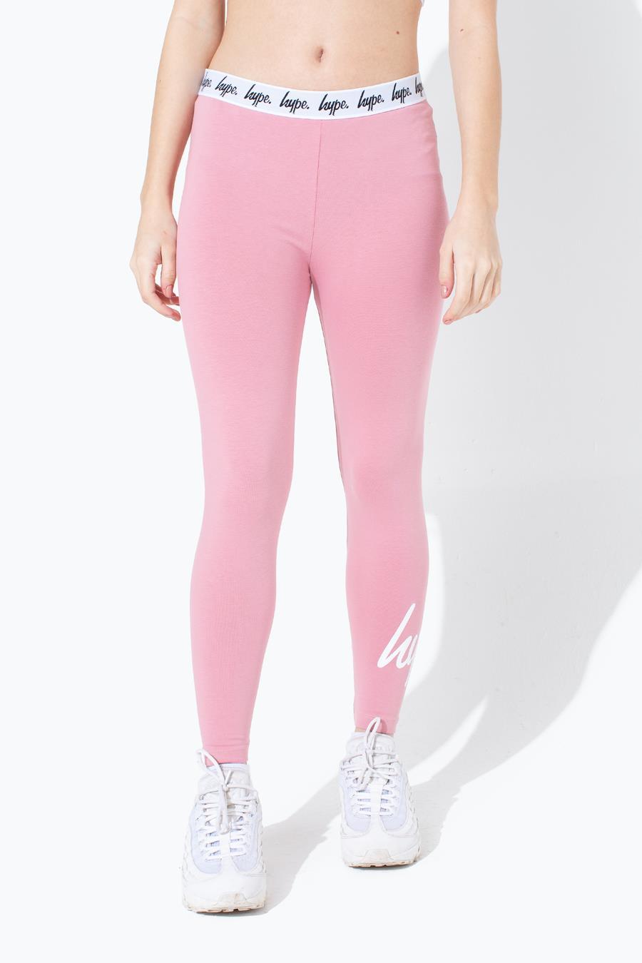 HYPE PINK TAPED KIDS LEGGINGS