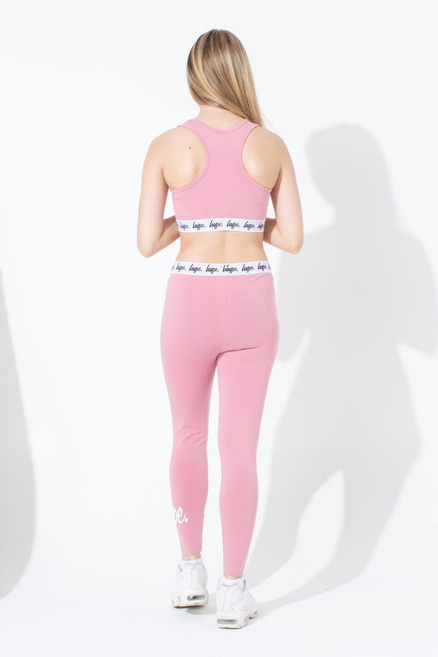 HYPE PINK TAPED KIDS LEGGINGS