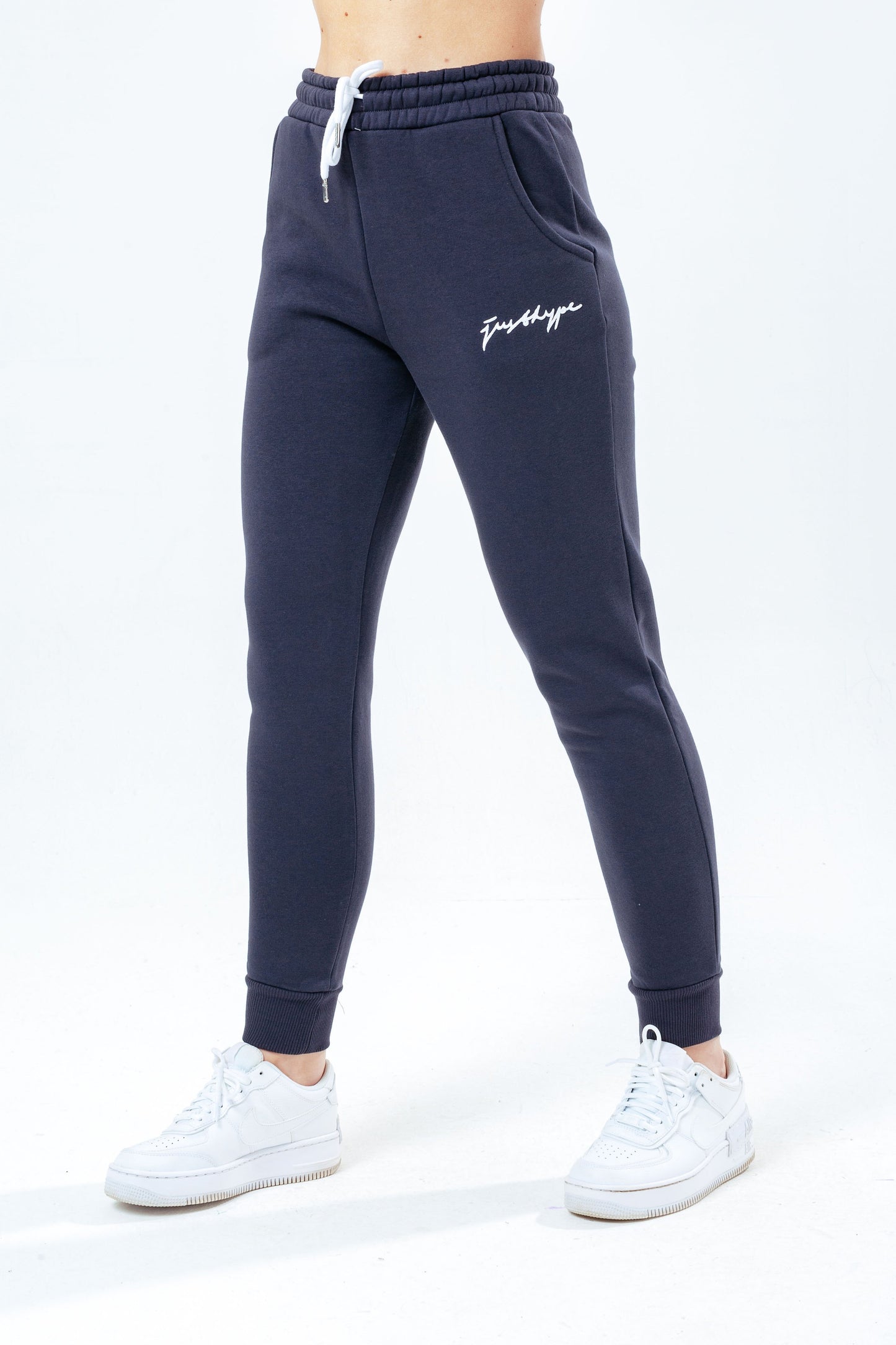 HYPE DARK GREY WHITE SCRIBBLE WOMEN'S TRACKSUIT