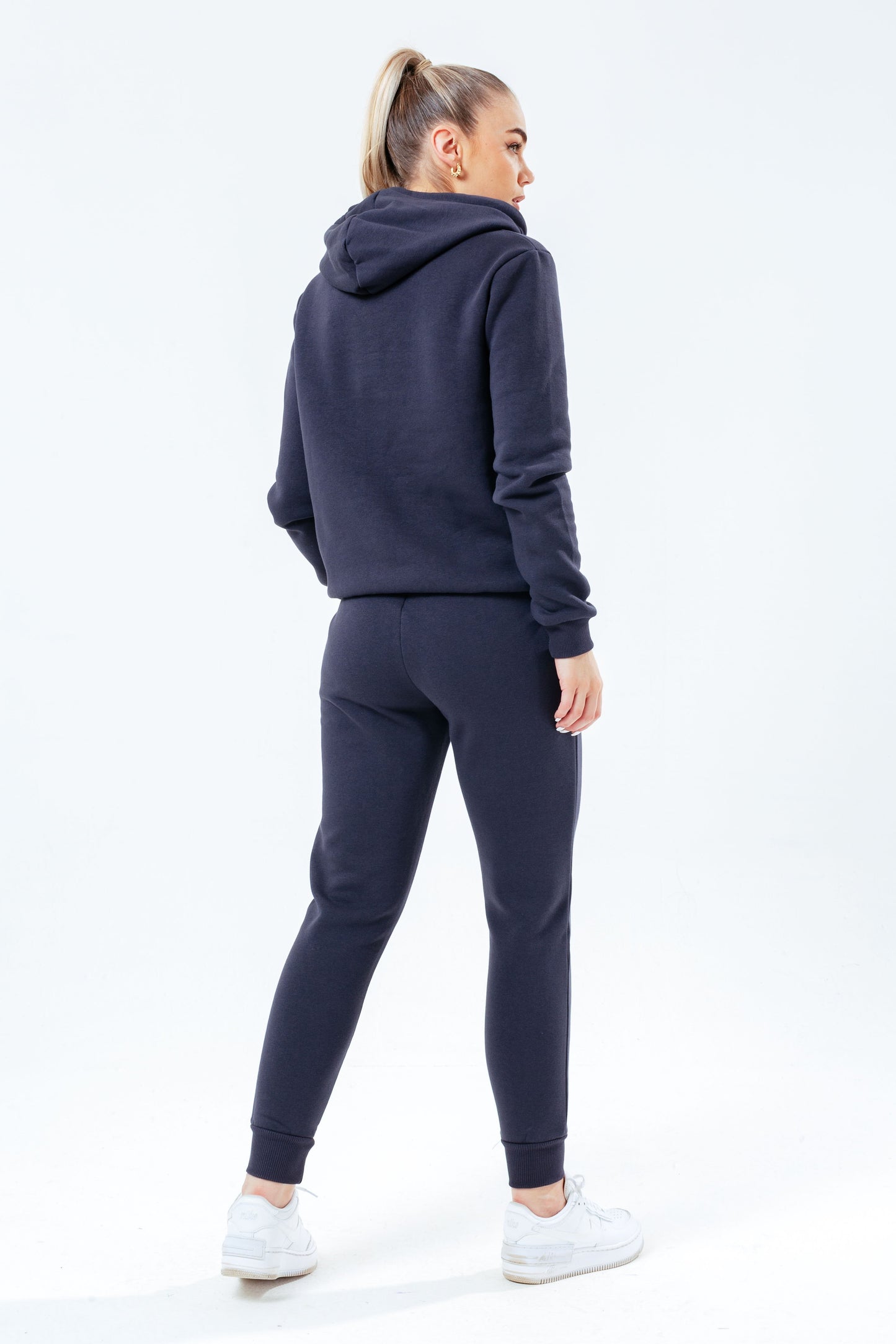 HYPE DARK GREY WHITE SCRIBBLE WOMEN'S TRACKSUIT