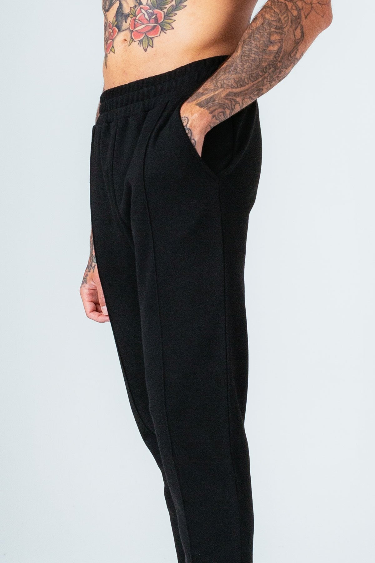 HYPE BLACK PIQUE MEN'S JOGGERS