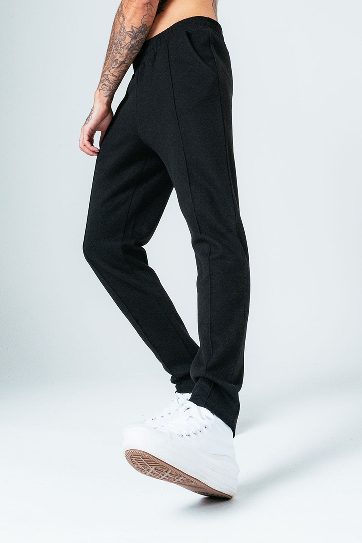 HYPE BLACK PIQUE MEN'S JOGGERS