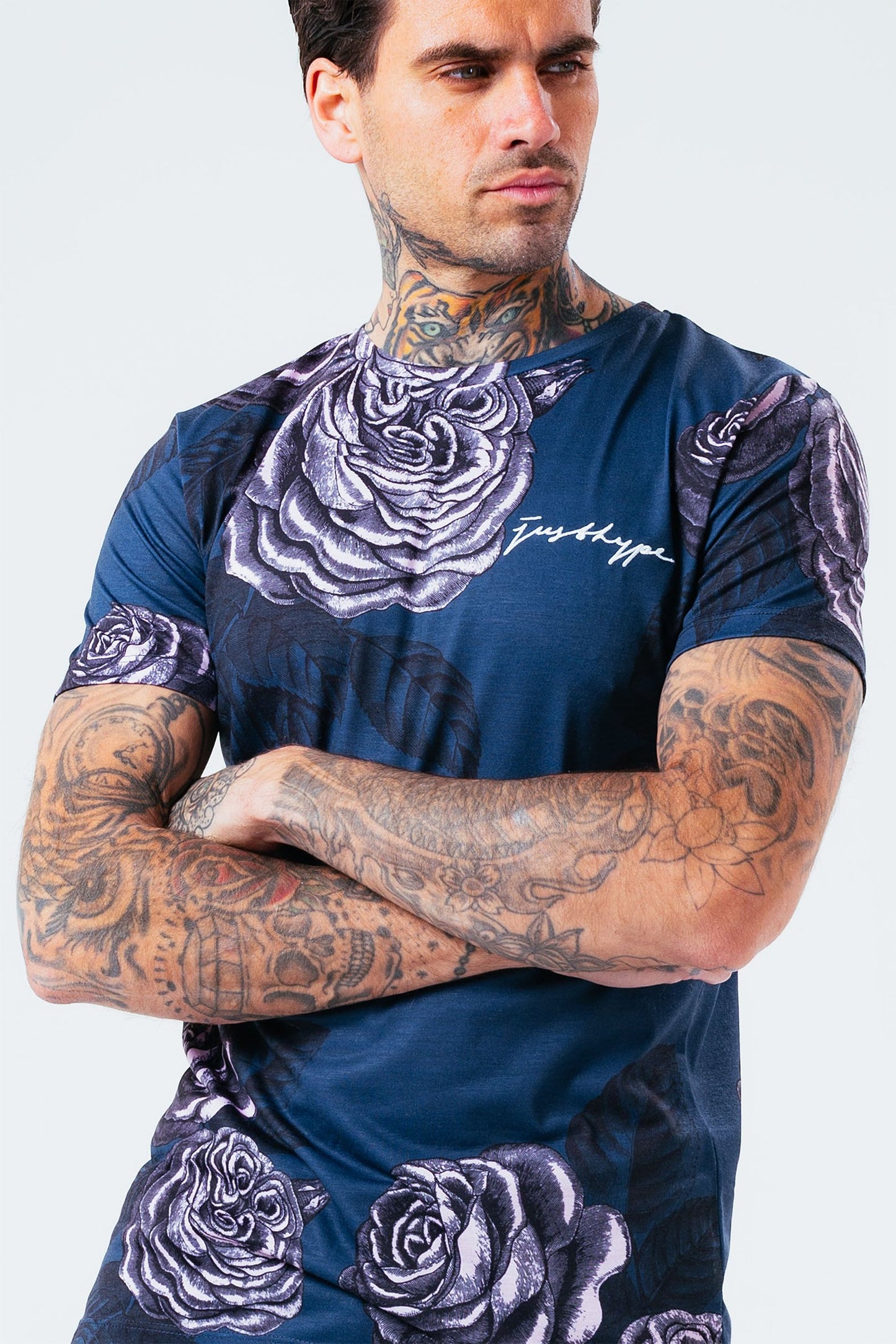 HYPE NAVY ROSE MEN'S T-SHIRT