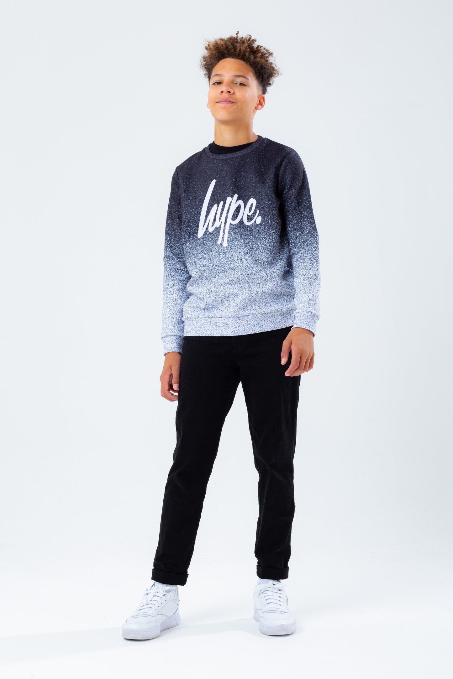 HYPE SPECKLE FADE BOYS CREW NECK