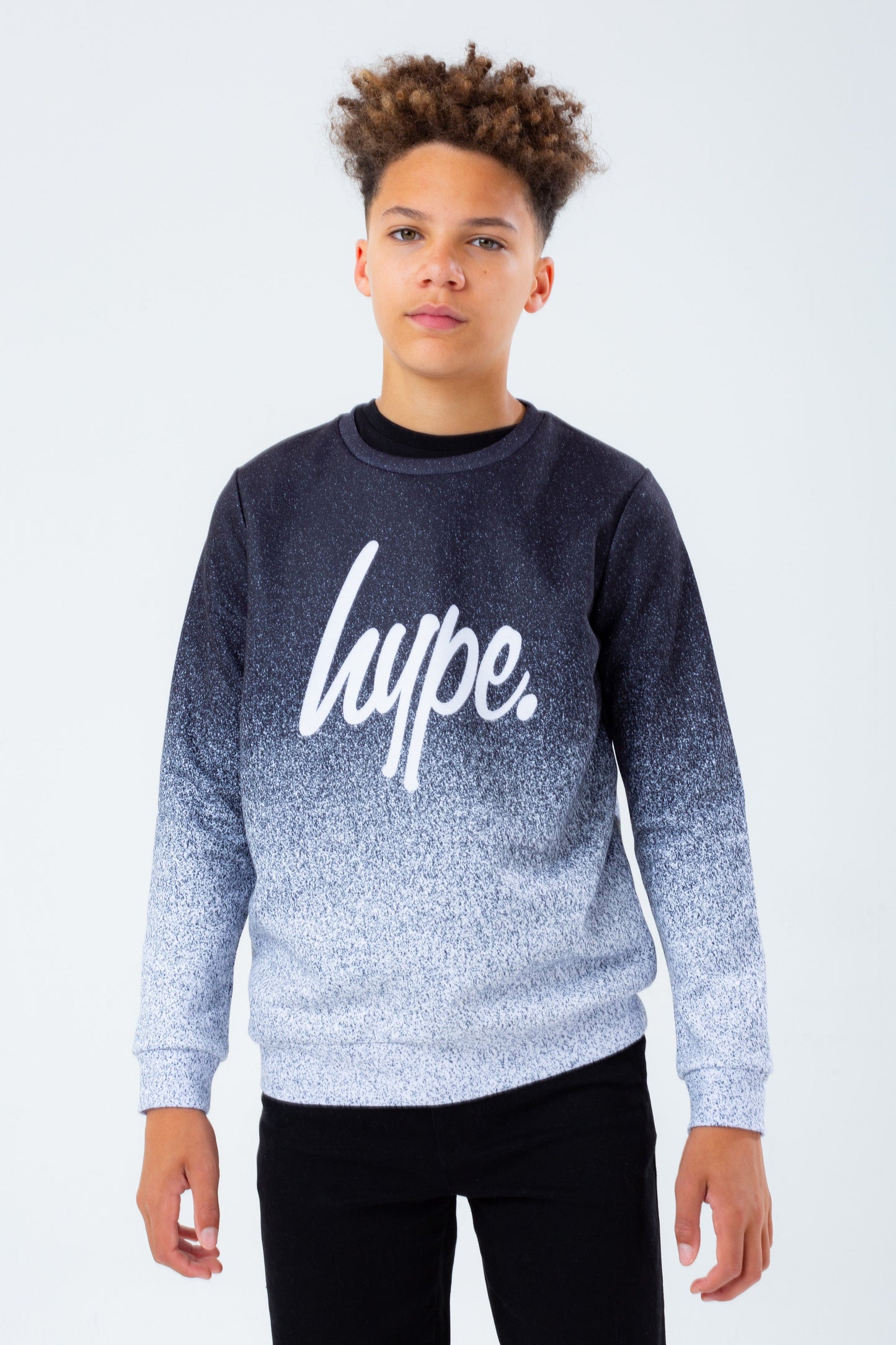 HYPE SPECKLE FADE BOYS CREW NECK