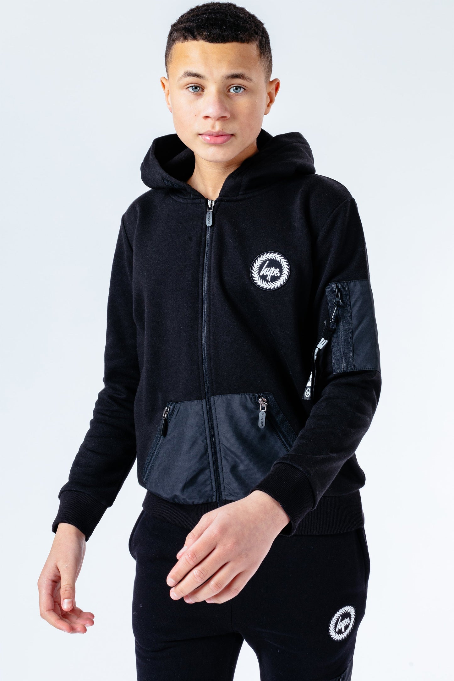 Hype Black Stealth Kids Zip Hoodie