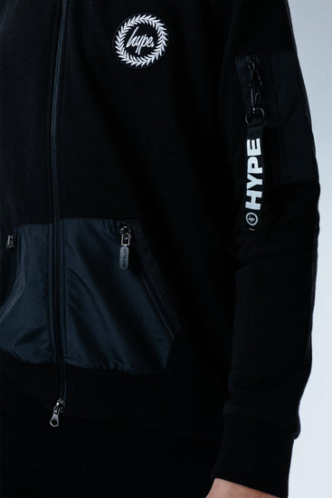 Hype Black Stealth Kids Zip Hoodie