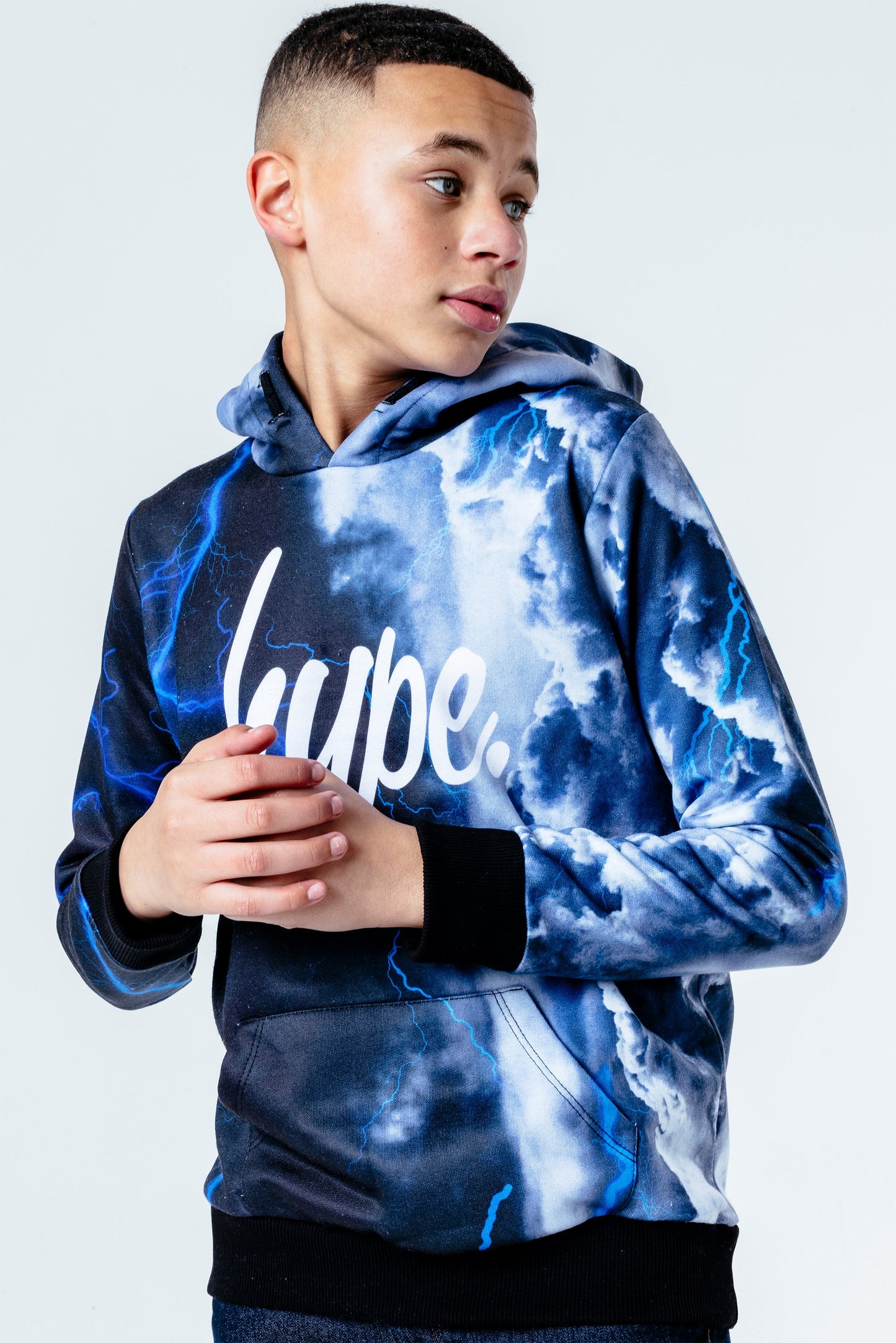 Hype Blue Stormy Sky Kids Pullover Hoodie