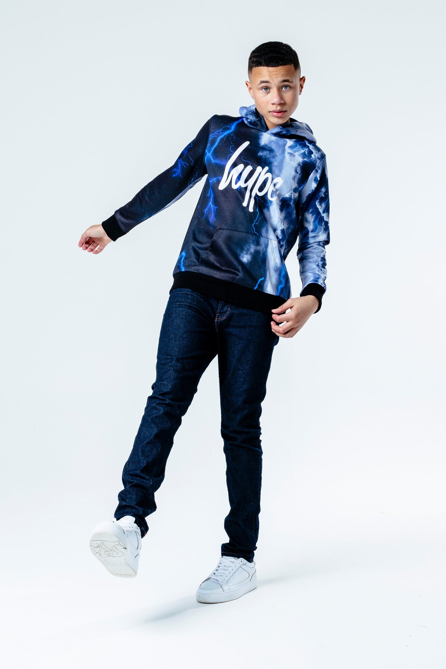 Hype Blue Stormy Sky Kids Pullover Hoodie