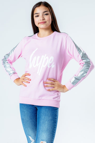 Hype Holo Side Stripe Kids Crew Neck