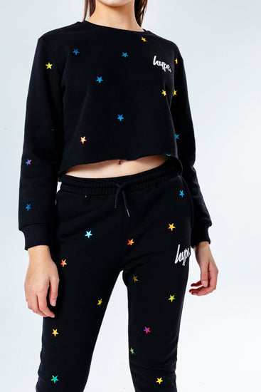 Hype Magic Star Kids Crop Crew Neck