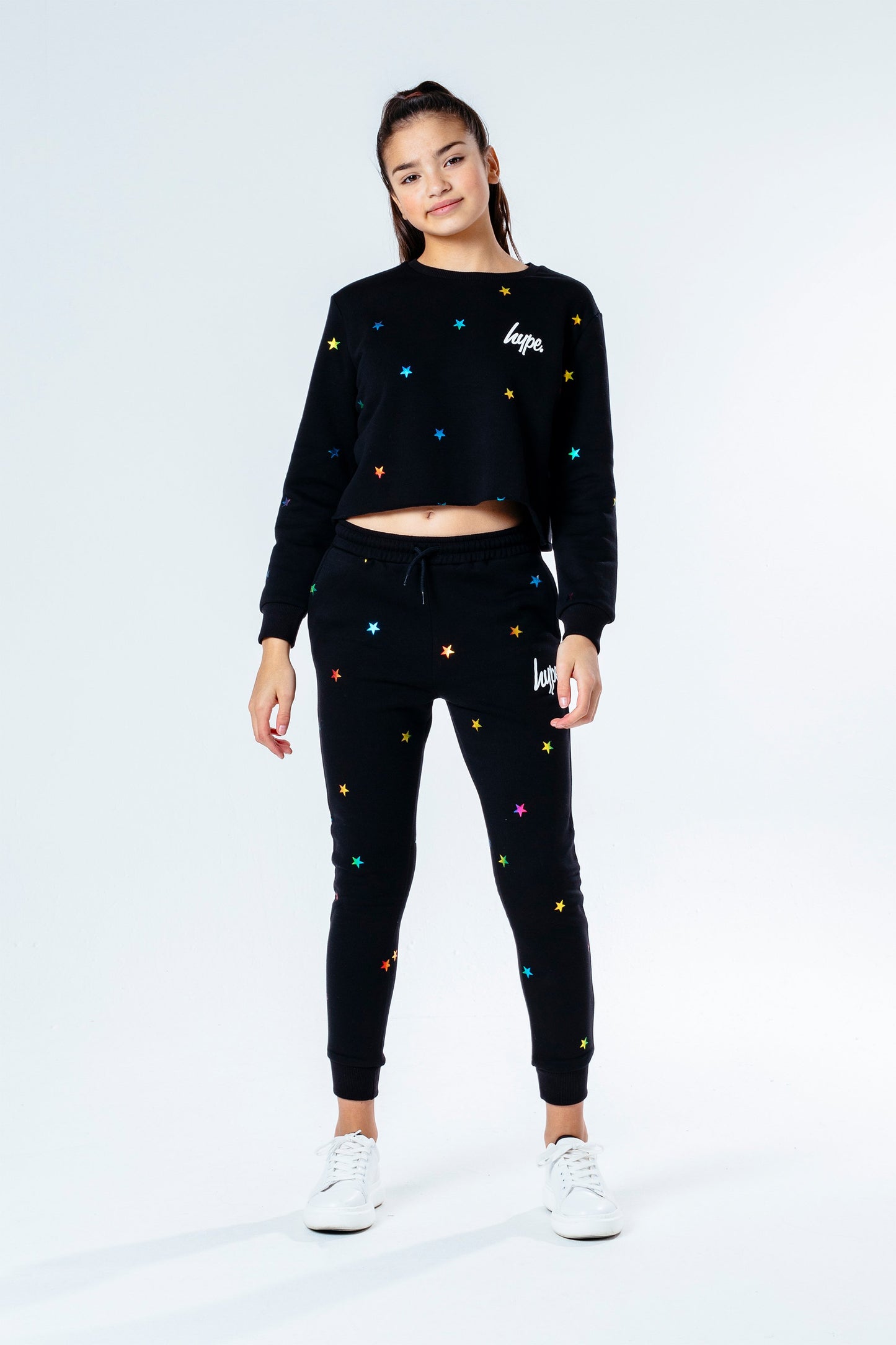 Hype Magic Star Kids Crop Crew Neck