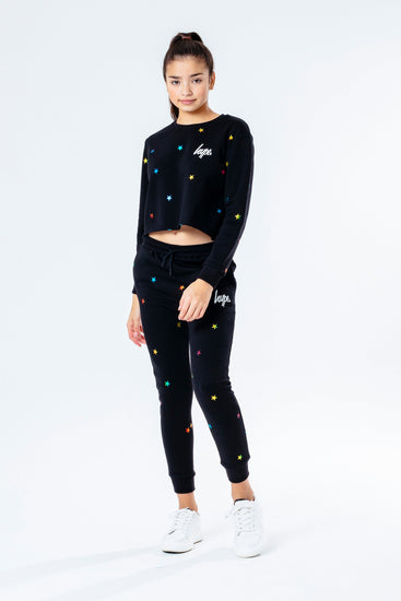 Hype Magic Star Kids Crop Crew Neck