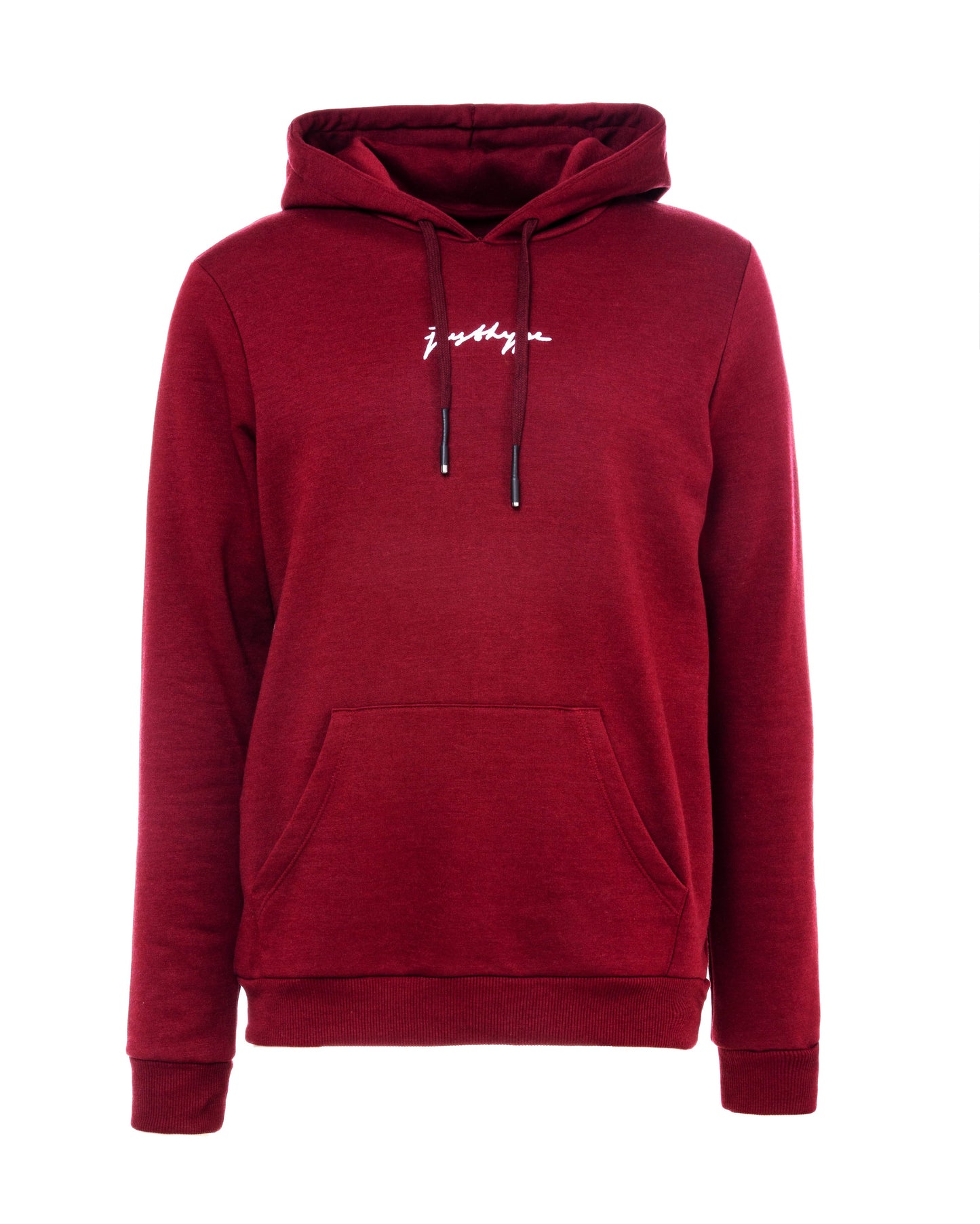 HYPE BURGUNDY SCRIBBLE MEN'S PULLOVER HOODIE