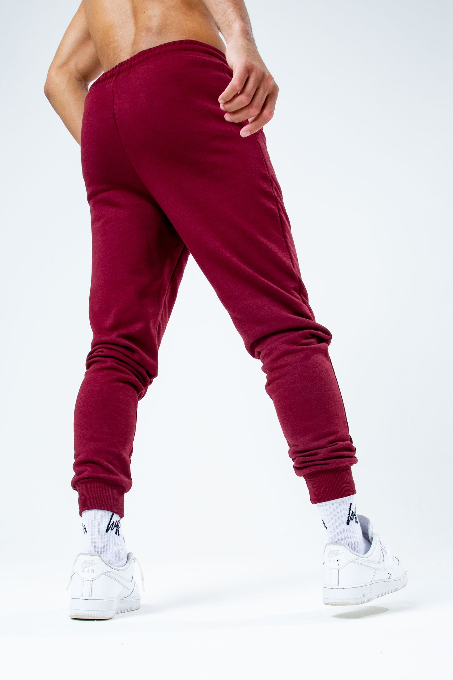 HYPE BURGUNDY SCRIBBLE MEN'S JOGGERS