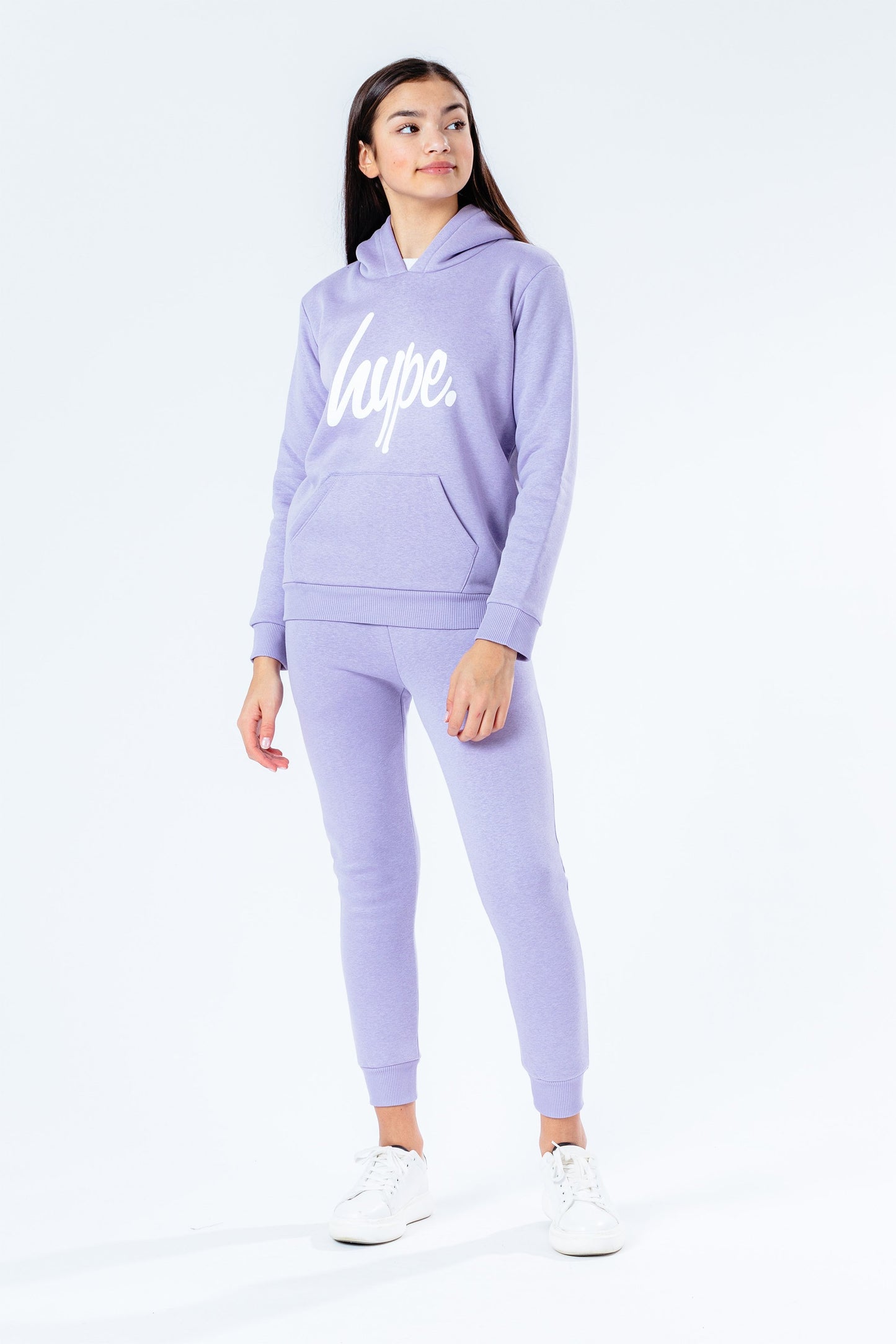 Hype Violet Script Kids Pullover Hoodie