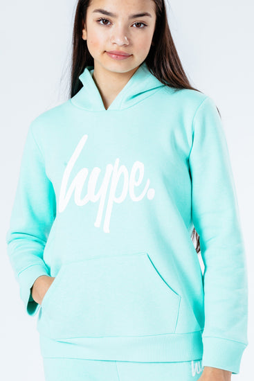 Hype Mint Script Kids Pullover Hoodie