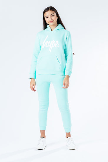 Hype Mint Script Kids Pullover Hoodie