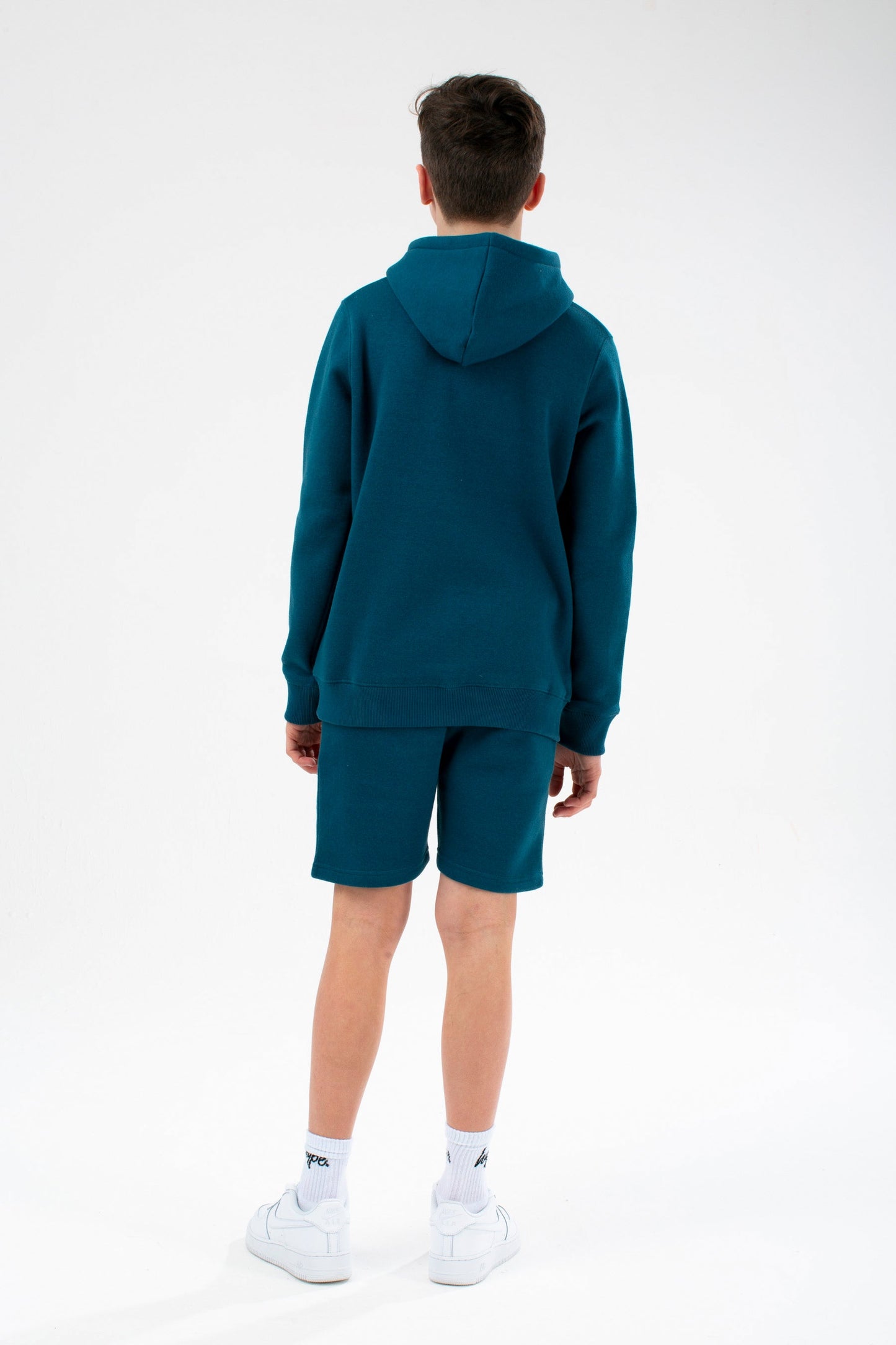 HYPE BOYS TEAL SCRIPT HOODIE & SHORTS SET