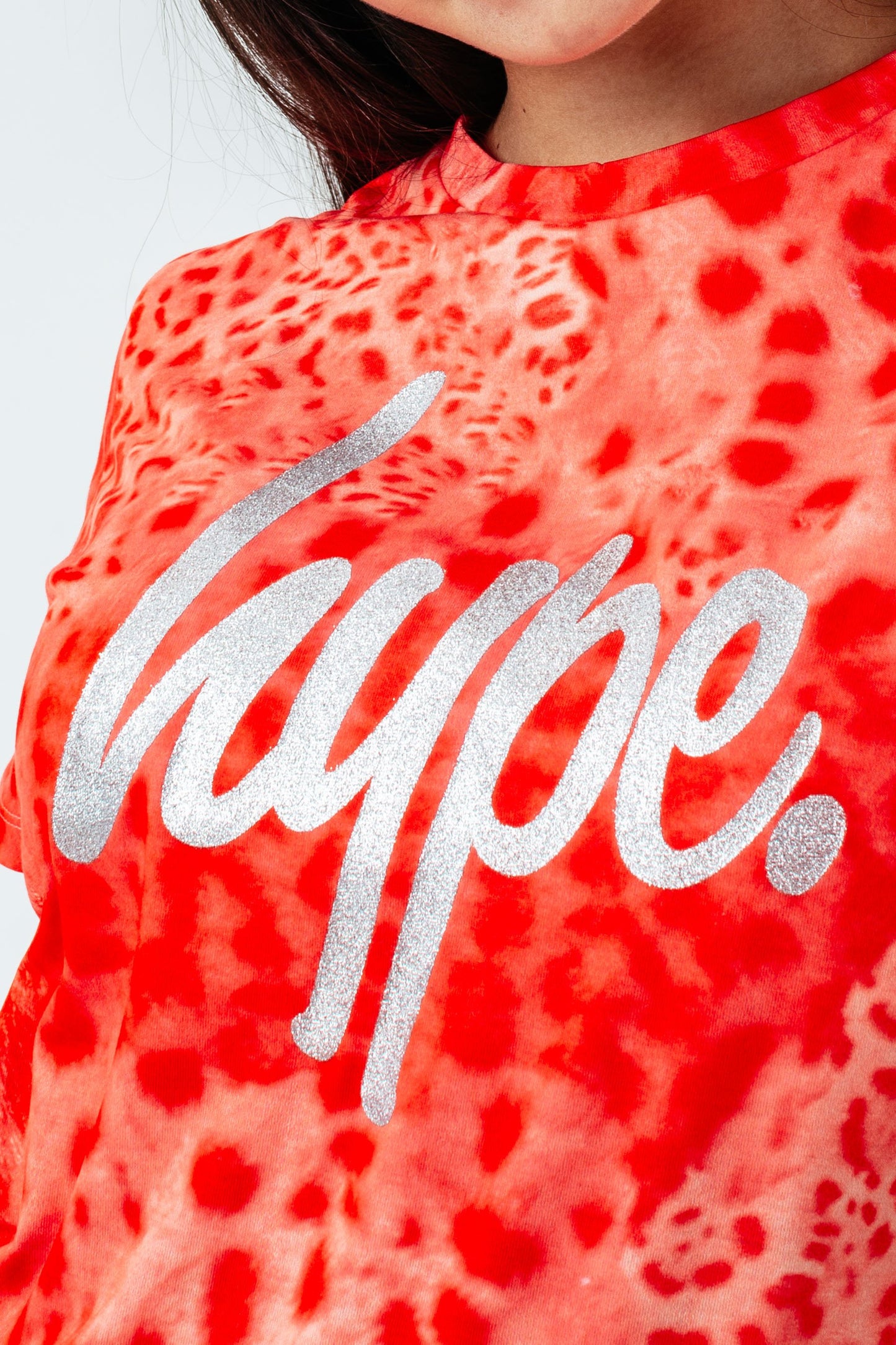 HYPE CORAL LEOPARD KIDS T-SHIRT