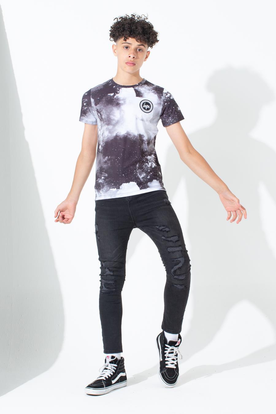 Hype Black Space Kids T-Shirt