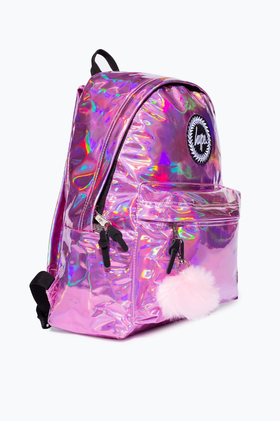 HYPE PINK HOLOGRAPHIC BACKPACK