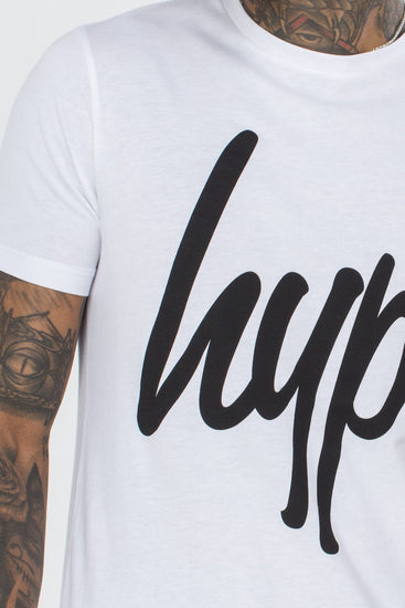Hype White Script Mens T-Shirt